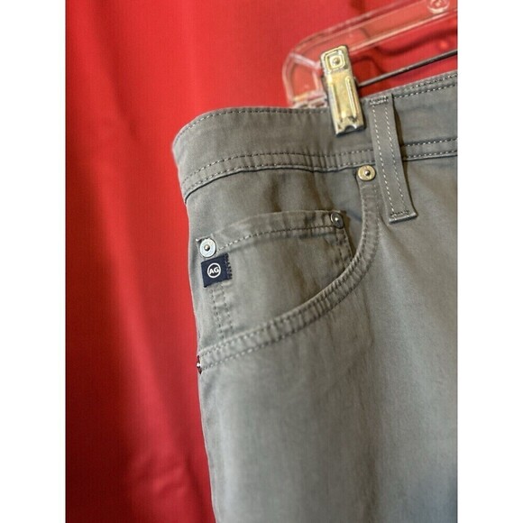 AG Adriano Goldschmied Men's Everett Sueded Slim Straight Leg 40/32 Light Grey - Picture 3 of 11